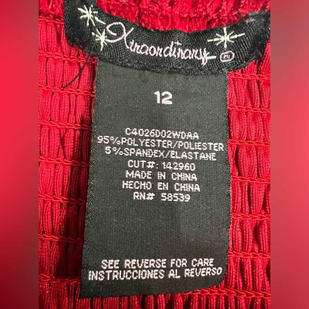 NWT Xtraordinary Girl Velvet Smoked Bodice Dress 12Y - Picture 6 of 11
